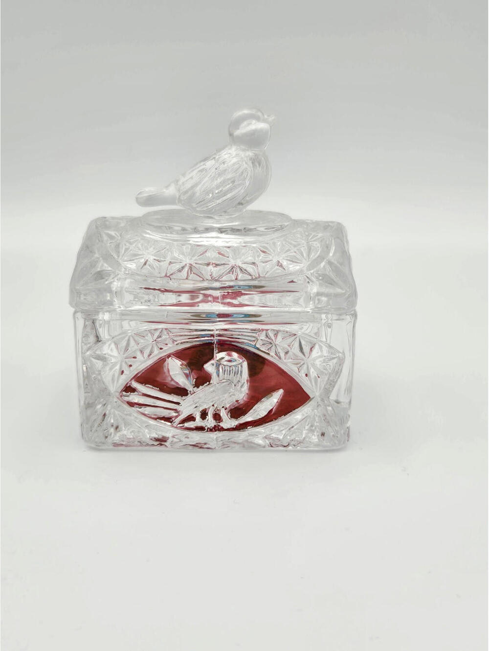 Hofbauer Crystal Trunk Trinket Dish Box From "The Byrdes Collection"